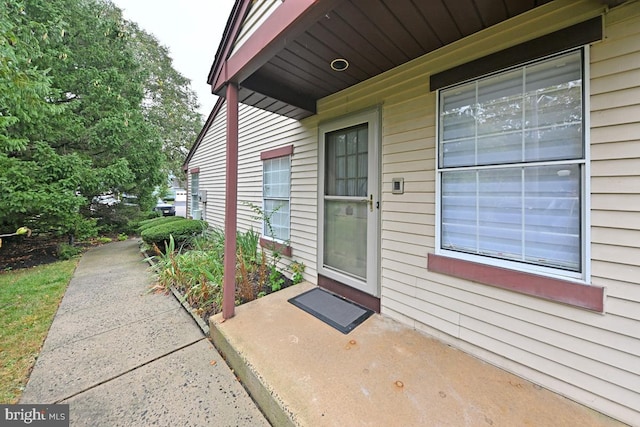 view of doorway to property