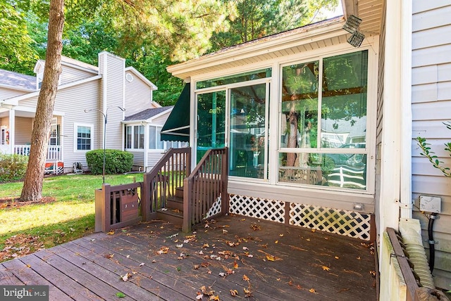 view of wooden deck