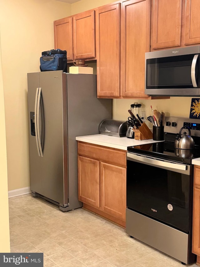 kitchen with stainless steel appliances