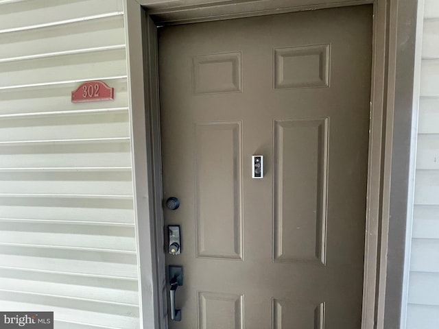 view of doorway to property