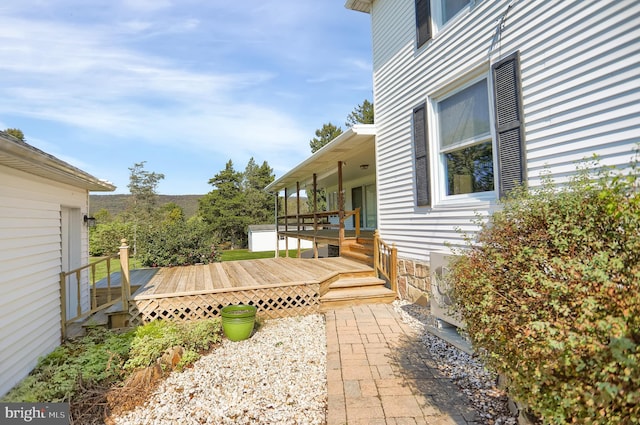 view of wooden deck