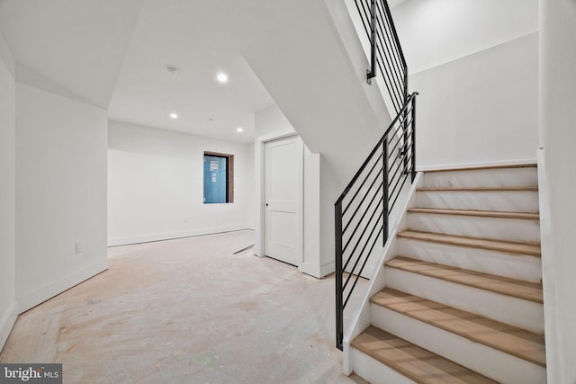 706 Latona St Unit J, Philadelphia, PA 19147 - staircase with recessed lighting and baseboards