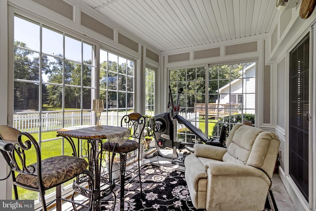 view of sunroom / solarium