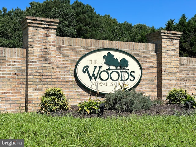 view of community sign