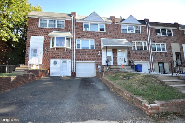 view of property featuring a garage