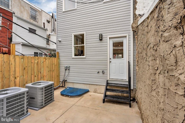 view of patio / terrace featuring central AC