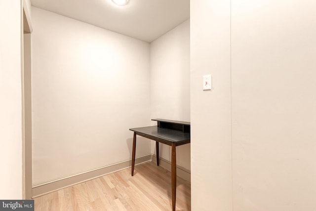 office featuring light hardwood / wood-style flooring