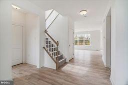 hall featuring light wood-type flooring