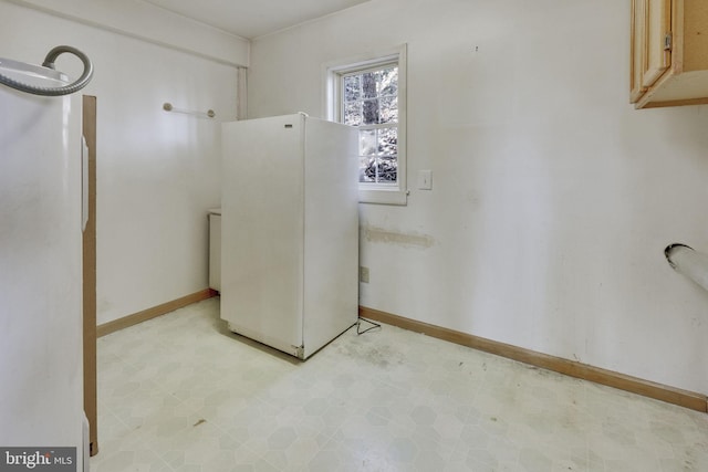 interior space with white refrigerator