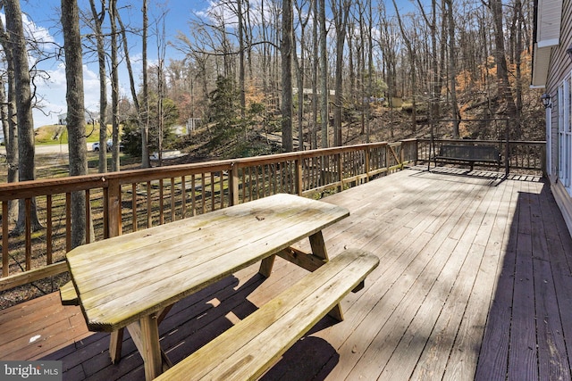 view of wooden deck