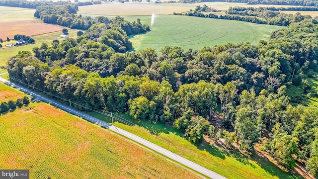 aerial view with a rural view