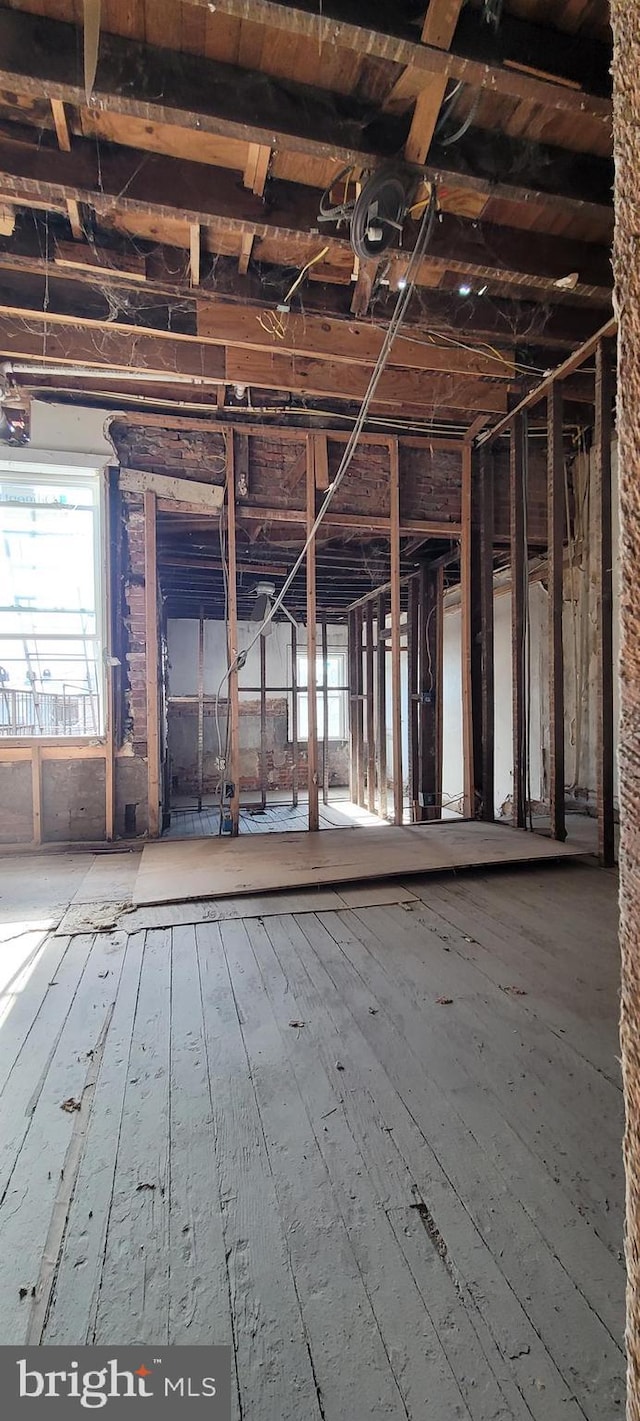 miscellaneous room featuring hardwood / wood-style flooring and a wealth of natural light