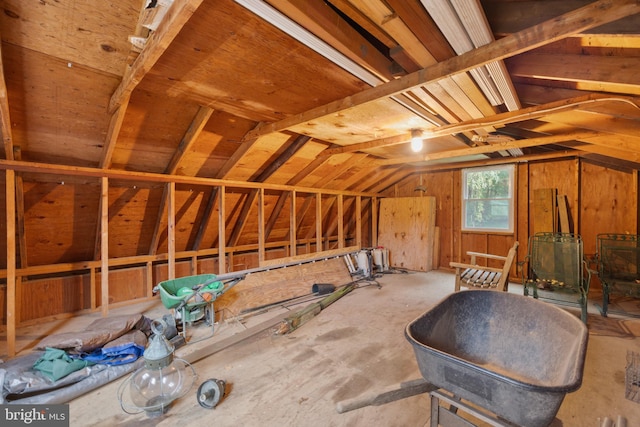 view of attic