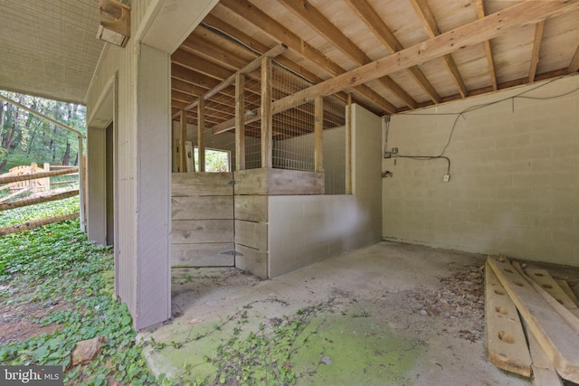 view of horse barn