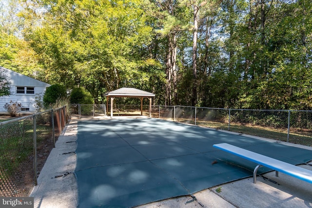 view of pool featuring a gazebo