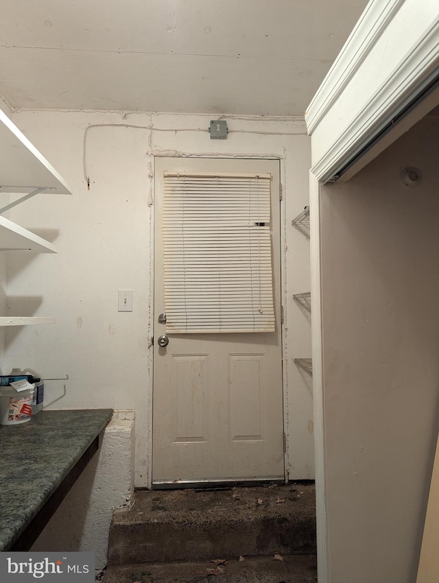entryway with ornamental molding
