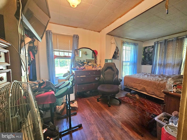 bedroom featuring hardwood / wood-style flooring