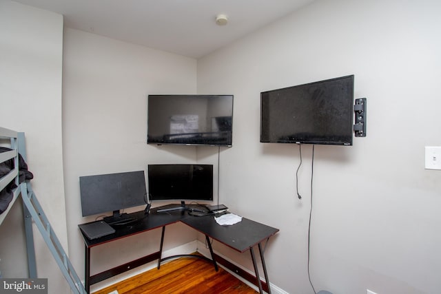 office area featuring wood-type flooring