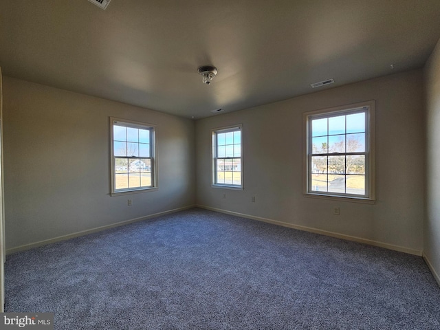 view of carpeted spare room