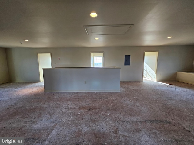 empty room featuring electric panel