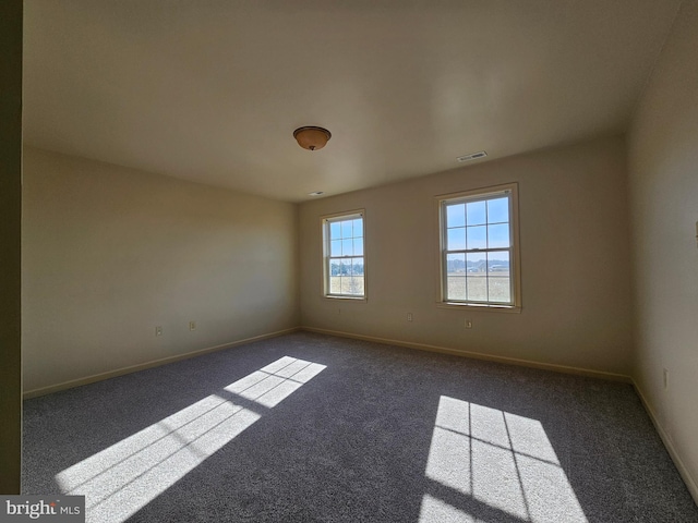 view of carpeted spare room