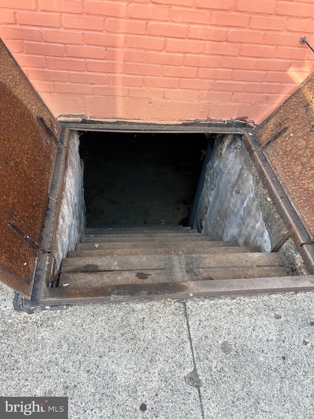 view of storm shelter