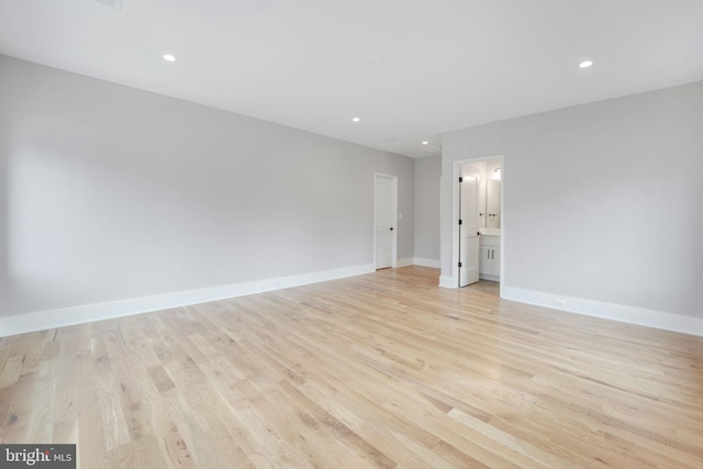 empty room featuring light hardwood / wood-style floors