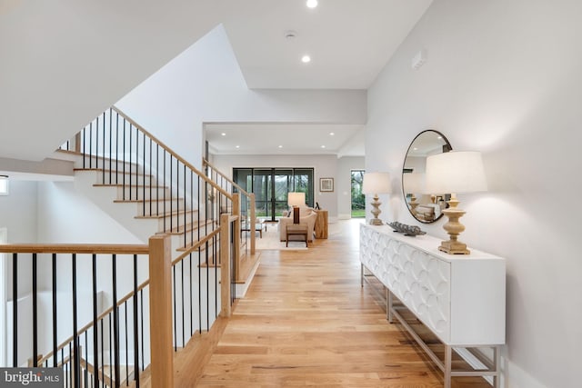 hallway featuring light hardwood / wood-style floors