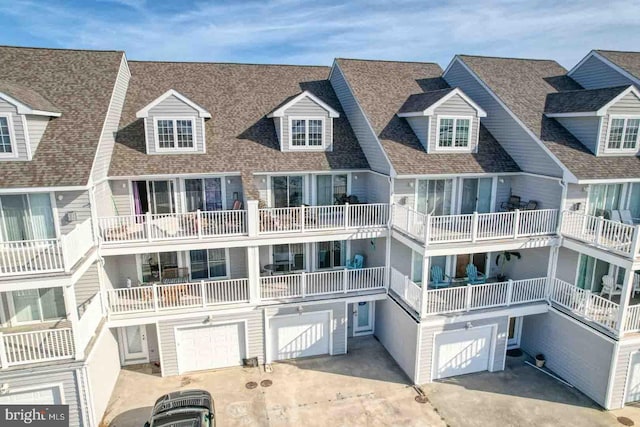 view of property featuring a garage