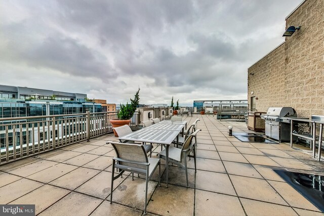 view of patio featuring area for grilling