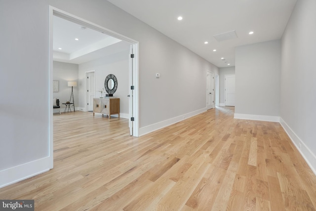 unfurnished room featuring light hardwood / wood-style floors