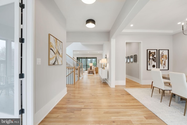 entryway featuring light hardwood / wood-style floors