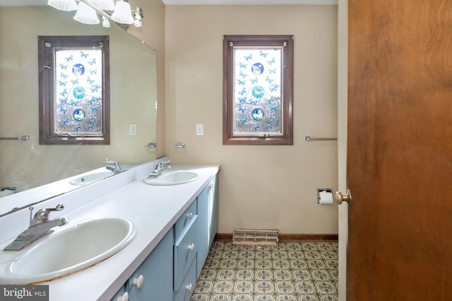 bathroom featuring vanity