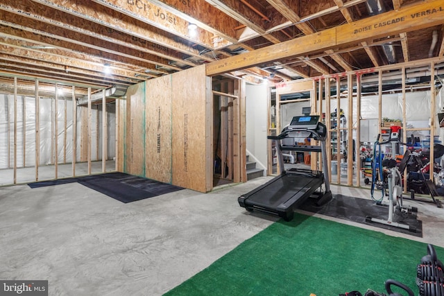 exercise area with concrete flooring