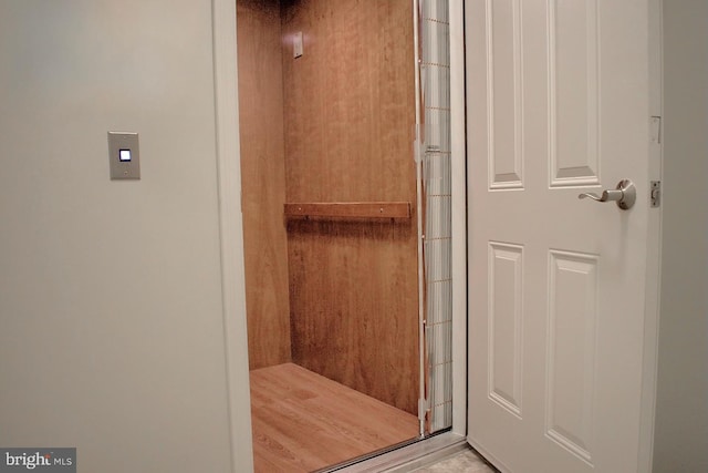 bathroom with elevator