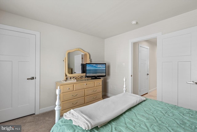 view of carpeted bedroom