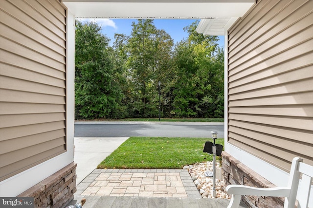 view of yard with a patio