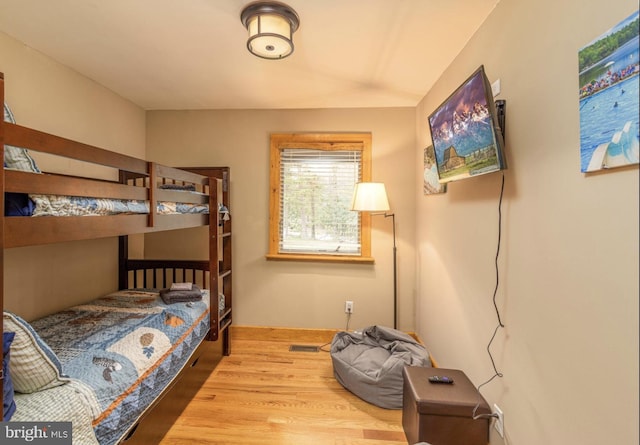 bedroom featuring light hardwood / wood-style floors