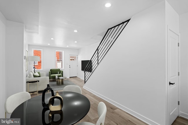 interior space with light wood-type flooring