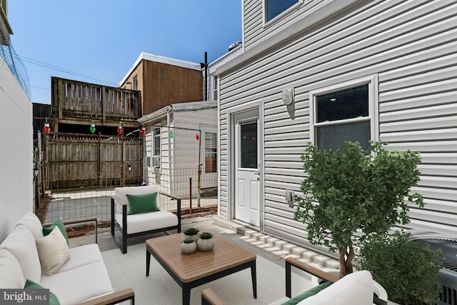 view of patio featuring outdoor lounge area