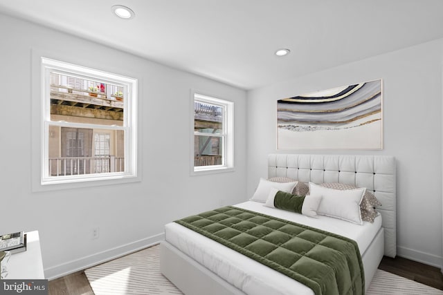 bedroom featuring hardwood / wood-style floors