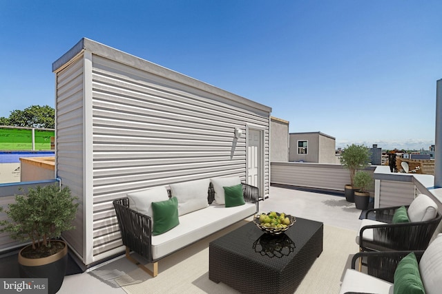 view of patio featuring outdoor lounge area