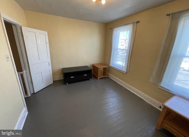 interior space featuring dark hardwood / wood-style flooring