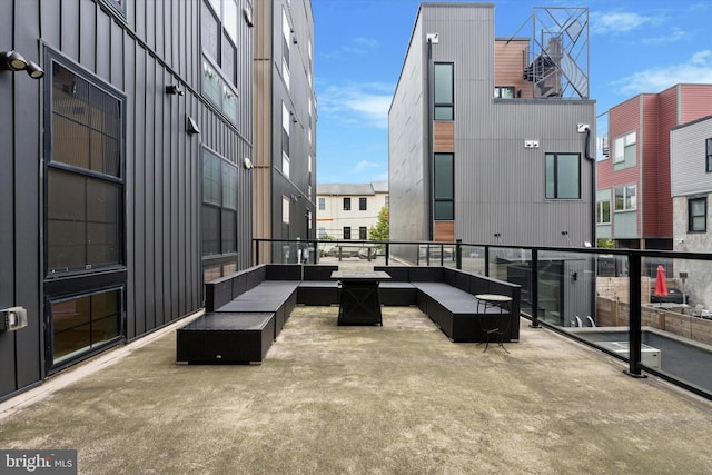 view of patio featuring outdoor lounge area