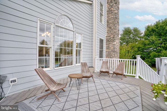 view of patio / terrace with a wooden deck