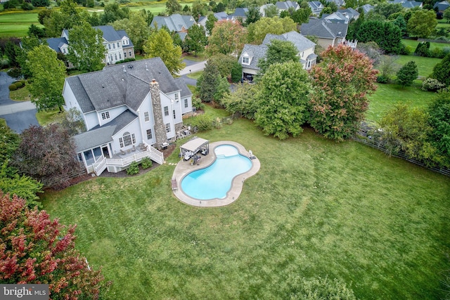 birds eye view of property