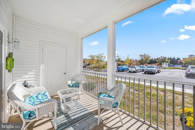 view of sunroom