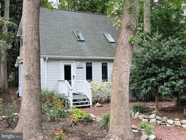 view of cape cod home