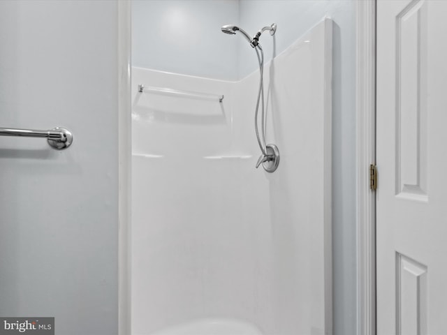 bathroom with a shower