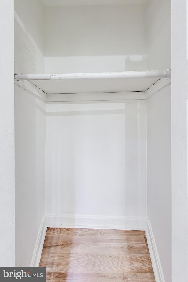 spacious closet with hardwood / wood-style floors